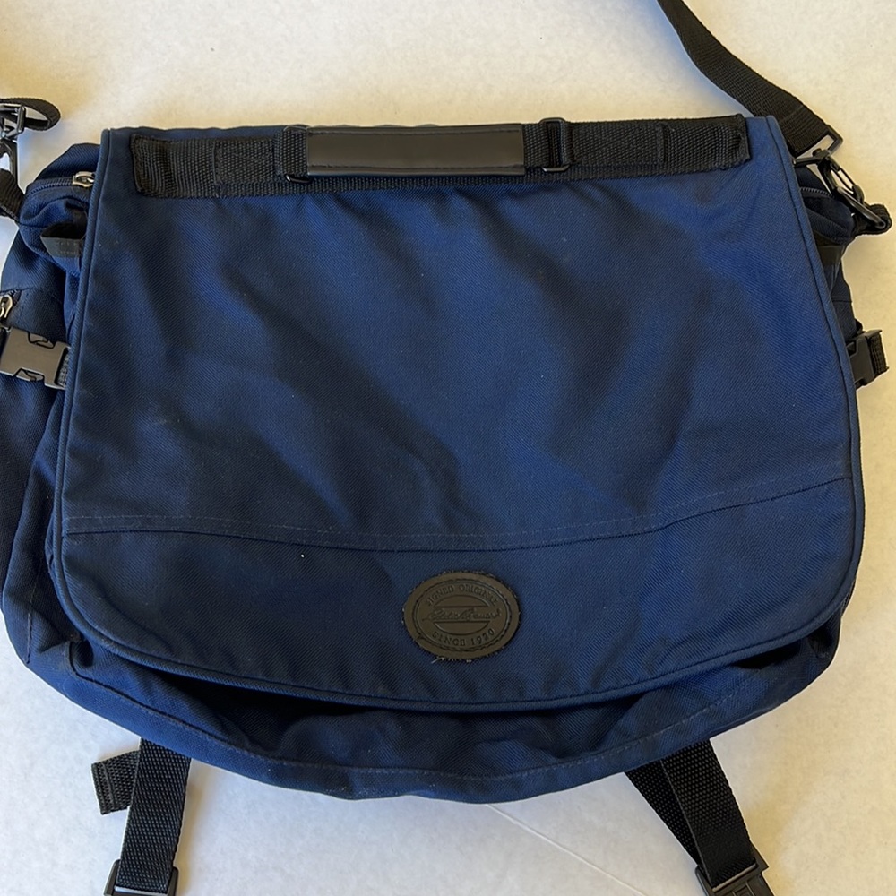 Eddie Bauer Unisex Navy Blue Cross Body Messenger Laptop Bag